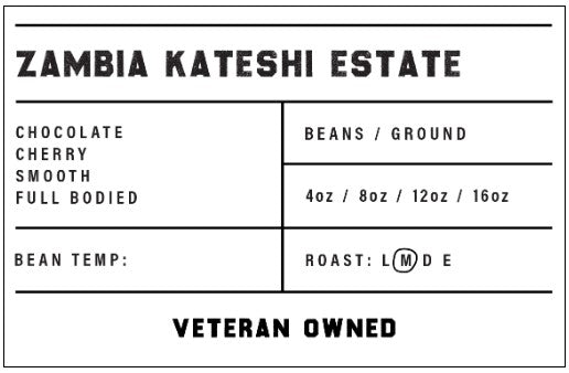 Limited Quantity - Zambia Washed Kateshi Estate